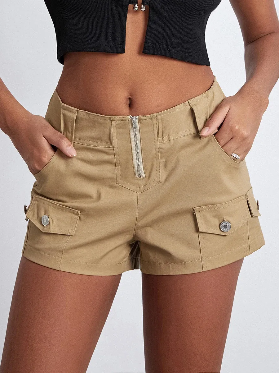 Fashion Low Rise Cargo Shorts