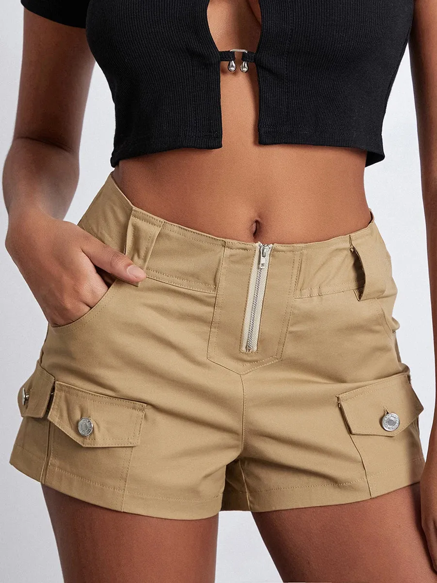 Fashion Low Rise Cargo Shorts