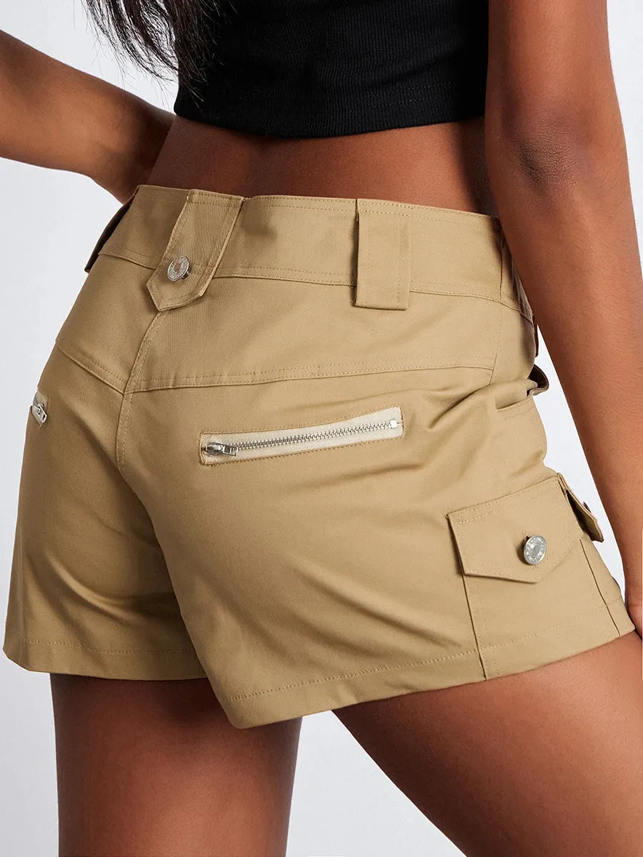 Fashion Low Rise Cargo Shorts