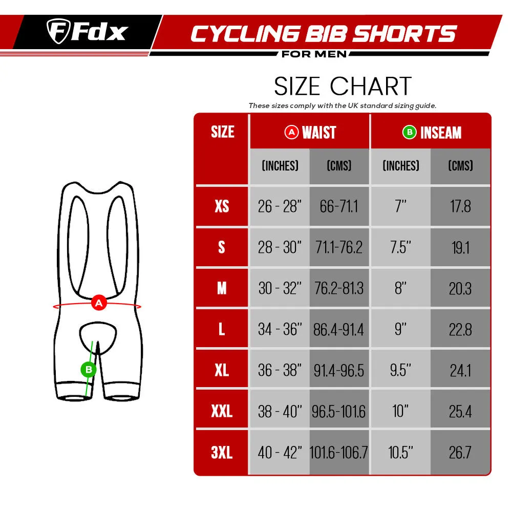 Fdx Essential Black Men's & Boy's Summer Cycling Cargo Bib Shorts