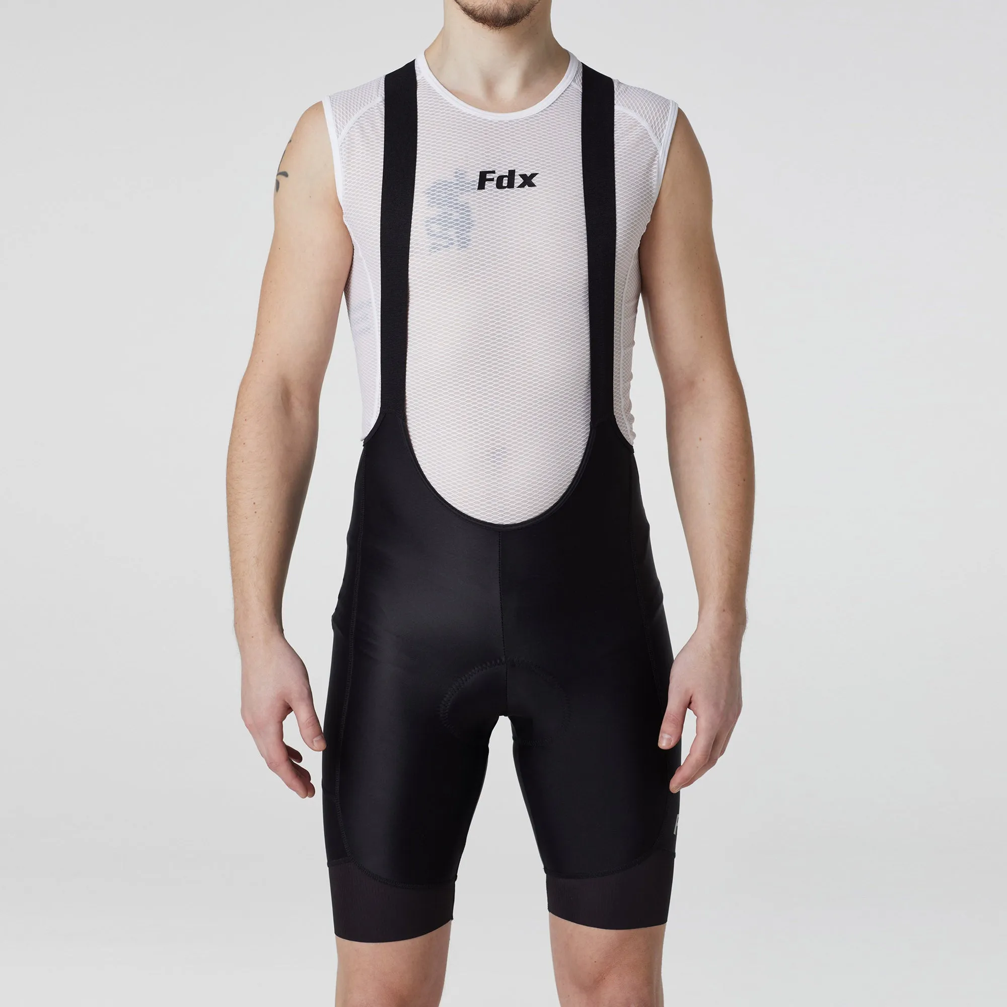 Fdx Men's & Boy's Set Duo Yellow / Grey Short Sleeve Summer Cycling Jersey & Cargo Bib Shorts