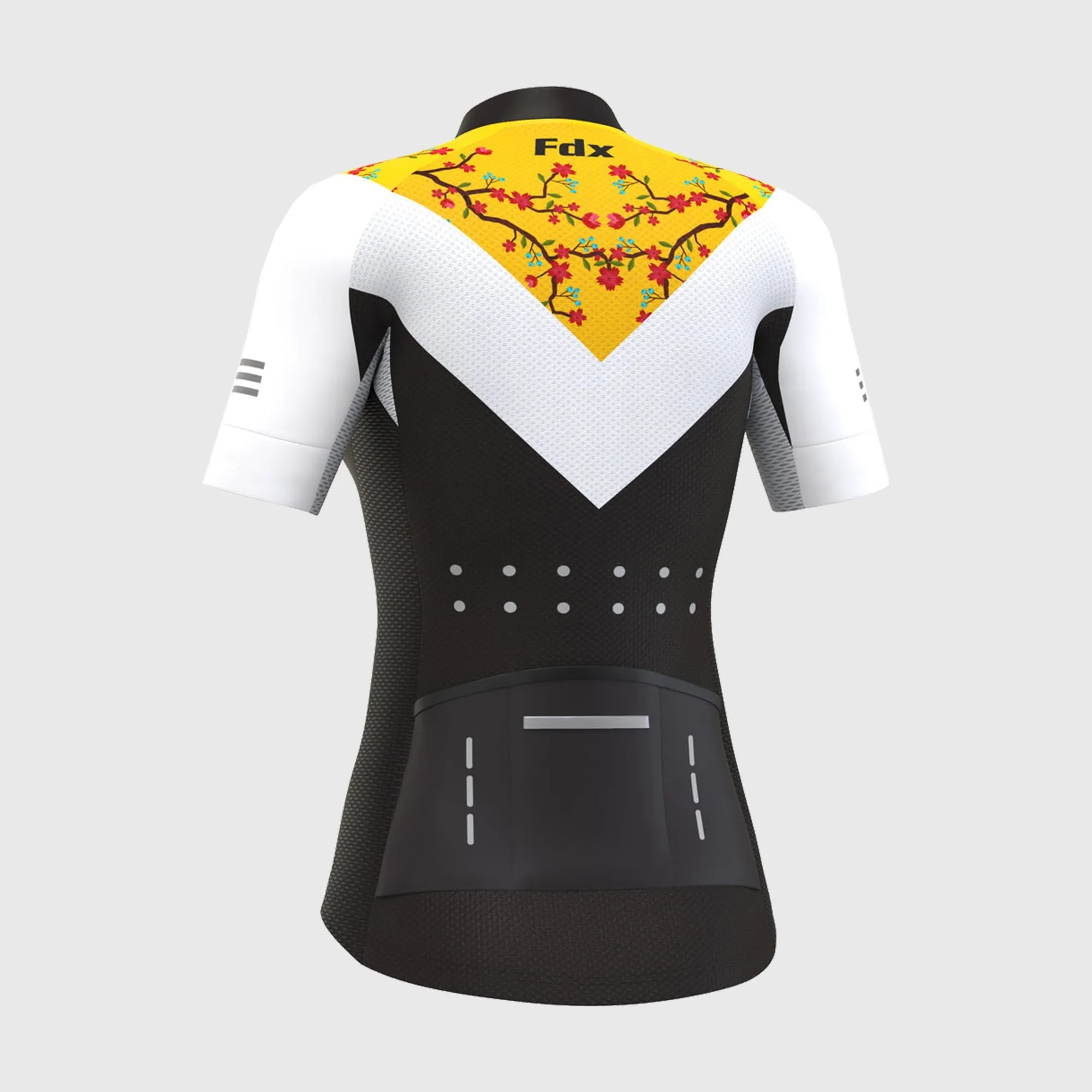 Fdx Velos Yellow Women's & Girl's Short Sleeve Summer Cycling Jersey