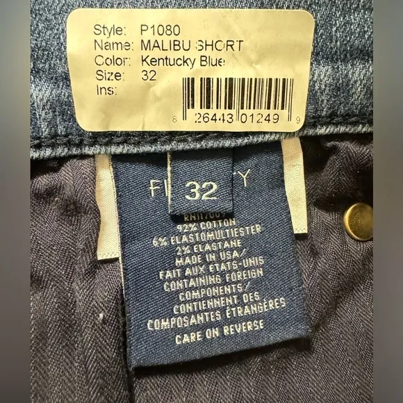 Fidelity Denim Malibu Shorts Size 32