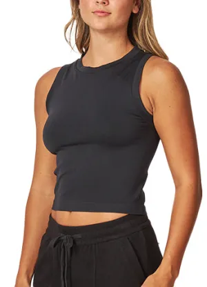FLAT SEAMLESS CREW-NECK CROP TOP(NINA01) <Bundle>