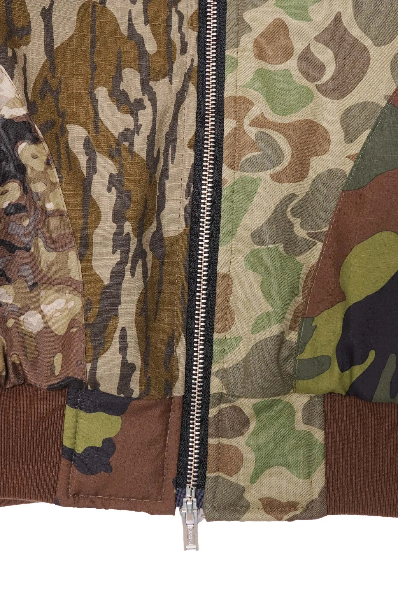 FLIGHT BOMBER JACKET IN PATCHWORK CAMO