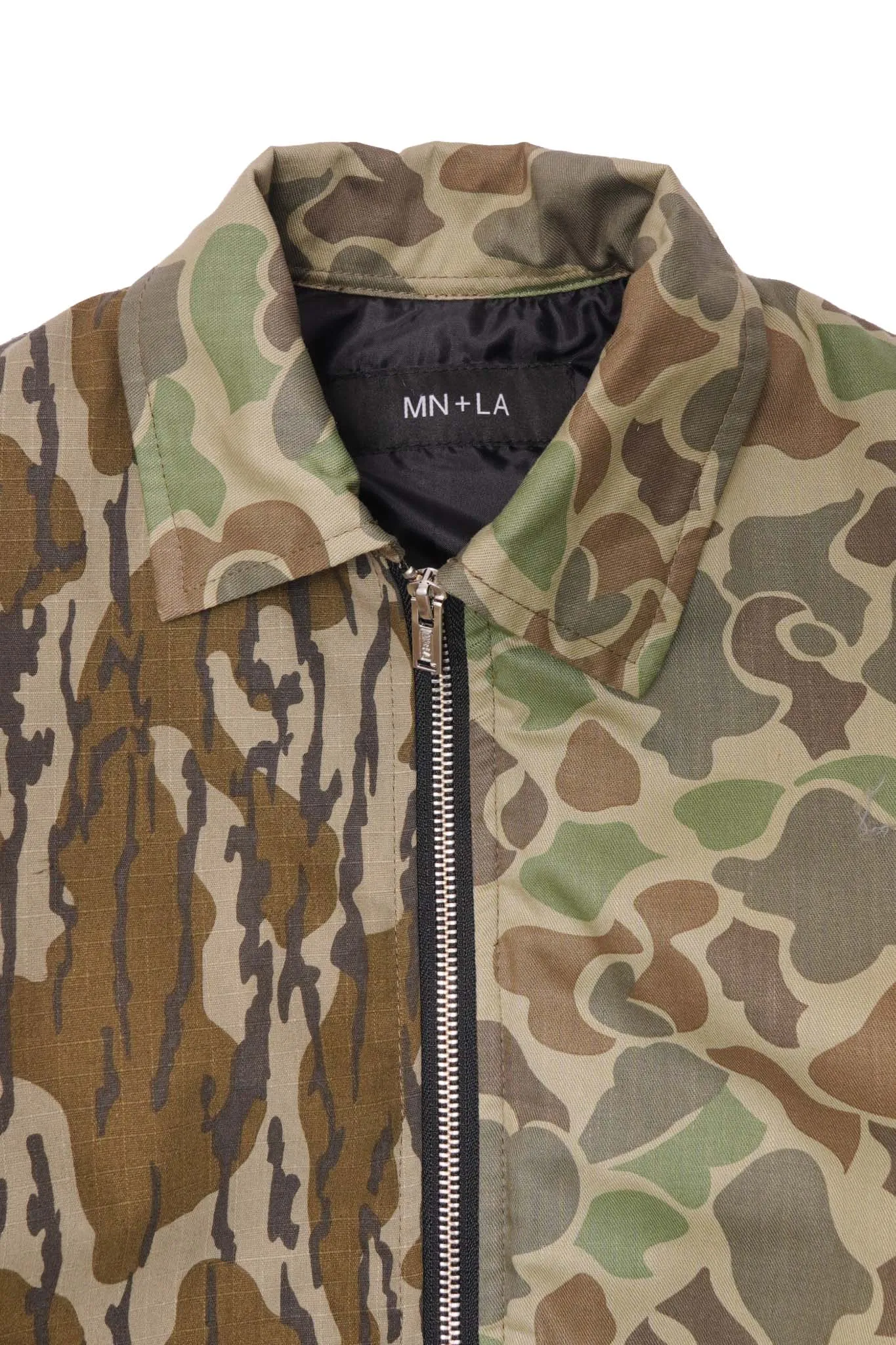 FLIGHT BOMBER JACKET IN PATCHWORK CAMO