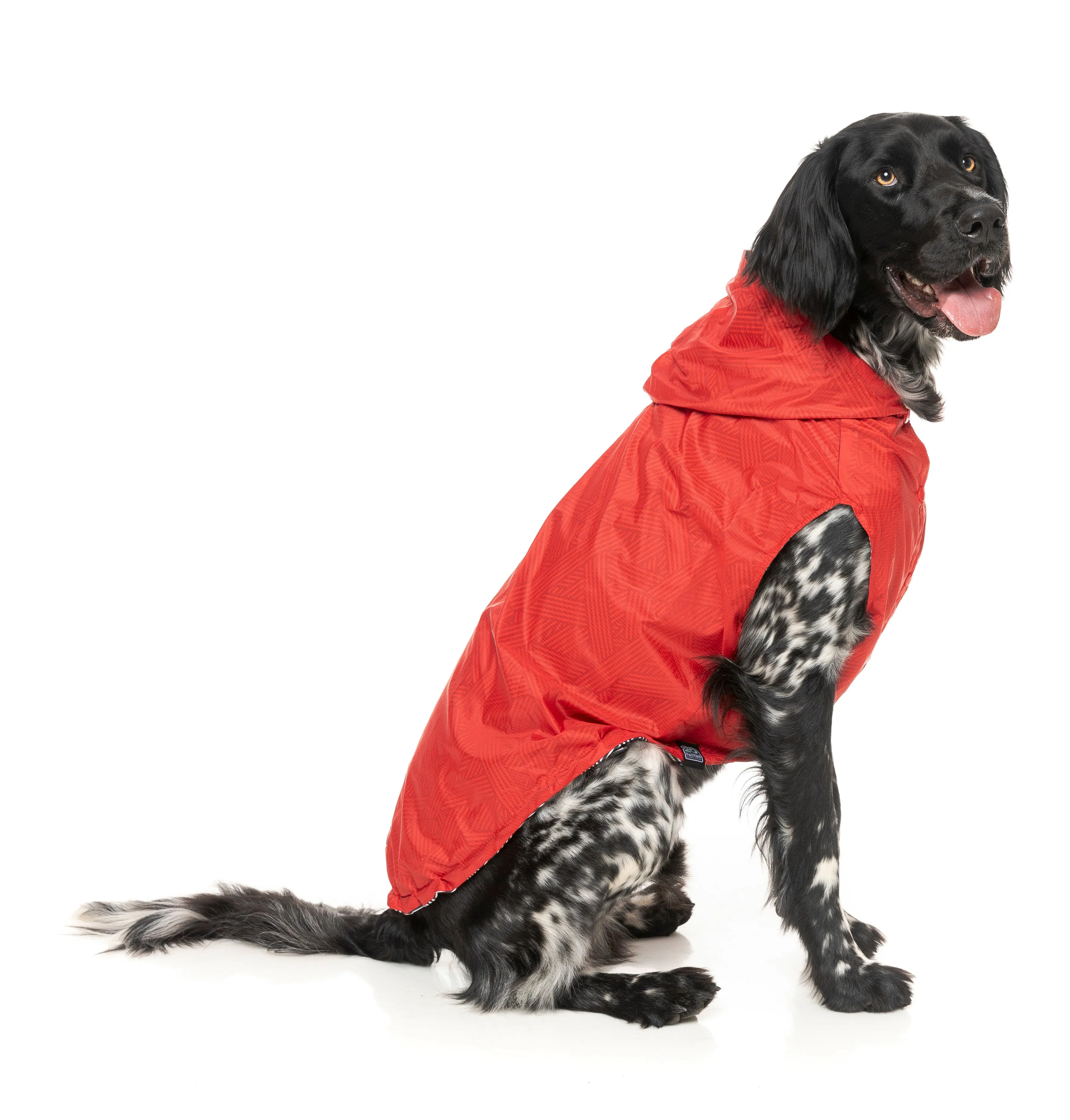 Flipside Raincoat - Red/Black/White