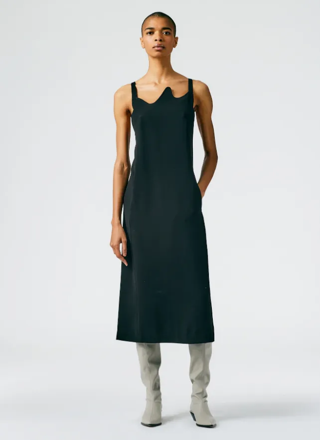 Fluid Drape Squiggly Dress