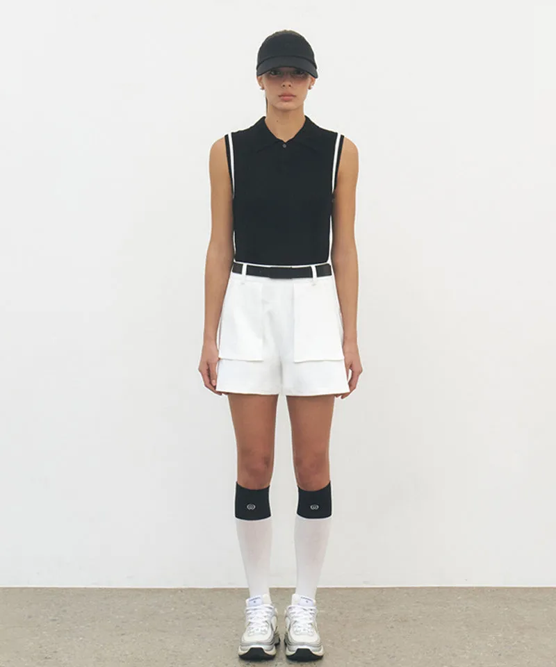 FORDI Collar Sleeveless Knit - Black