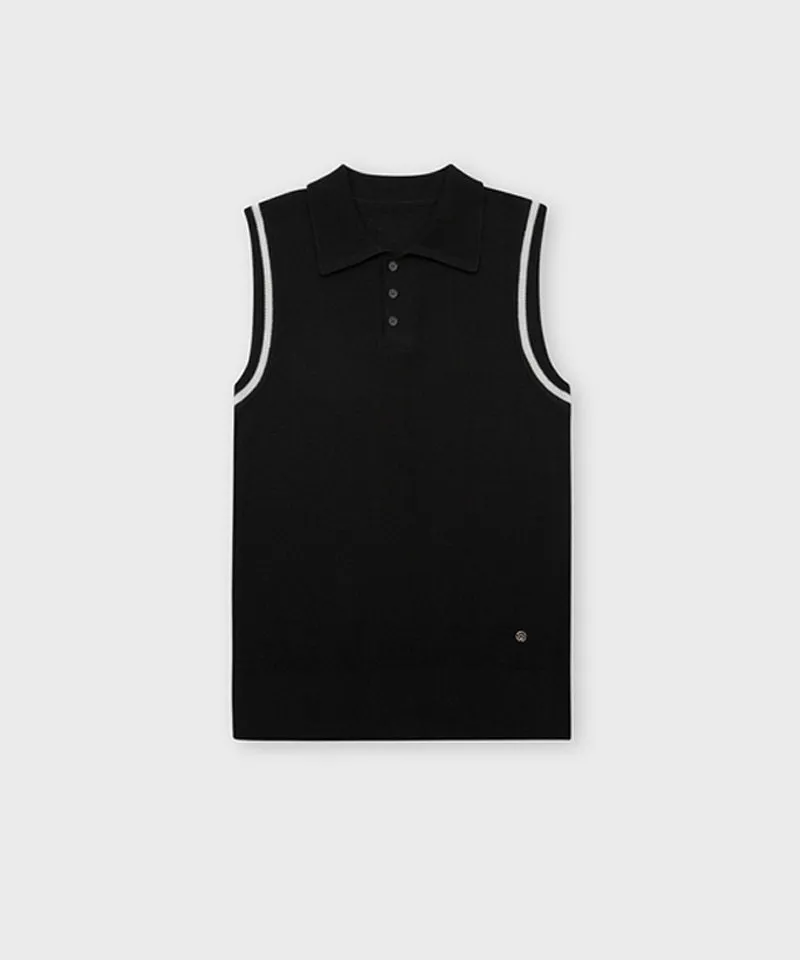 FORDI Collar Sleeveless Knit - Black