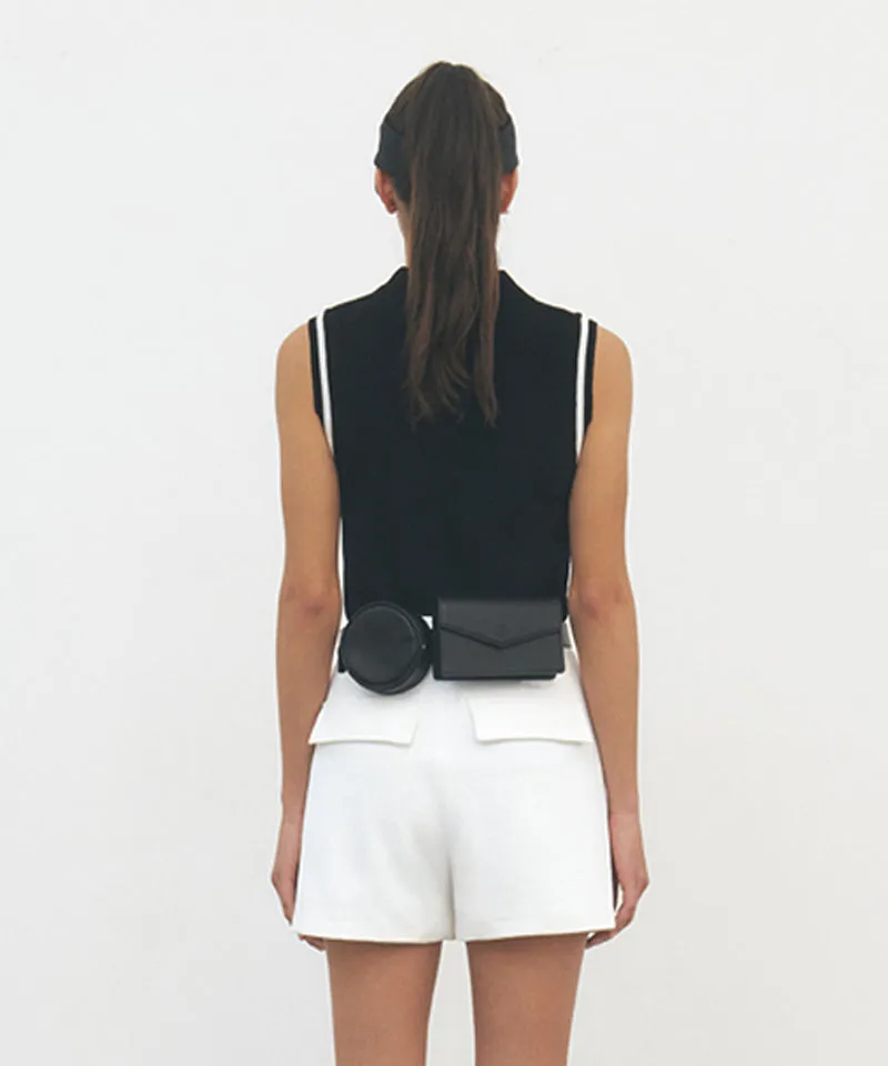 FORDI Collar Sleeveless Knit - Black