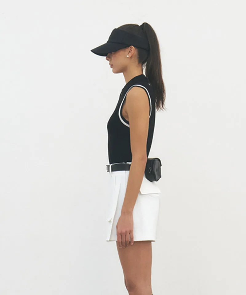 FORDI Collar Sleeveless Knit - Black