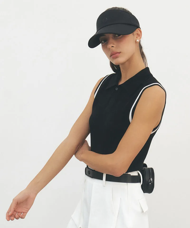 FORDI Collar Sleeveless Knit - Black