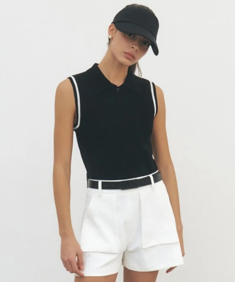 FORDI Collar Sleeveless Knit - Black