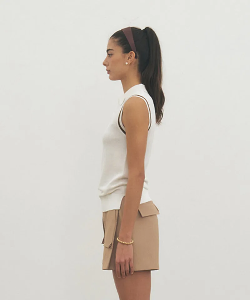 FORDI Collar Sleeveless Knit - Ivory