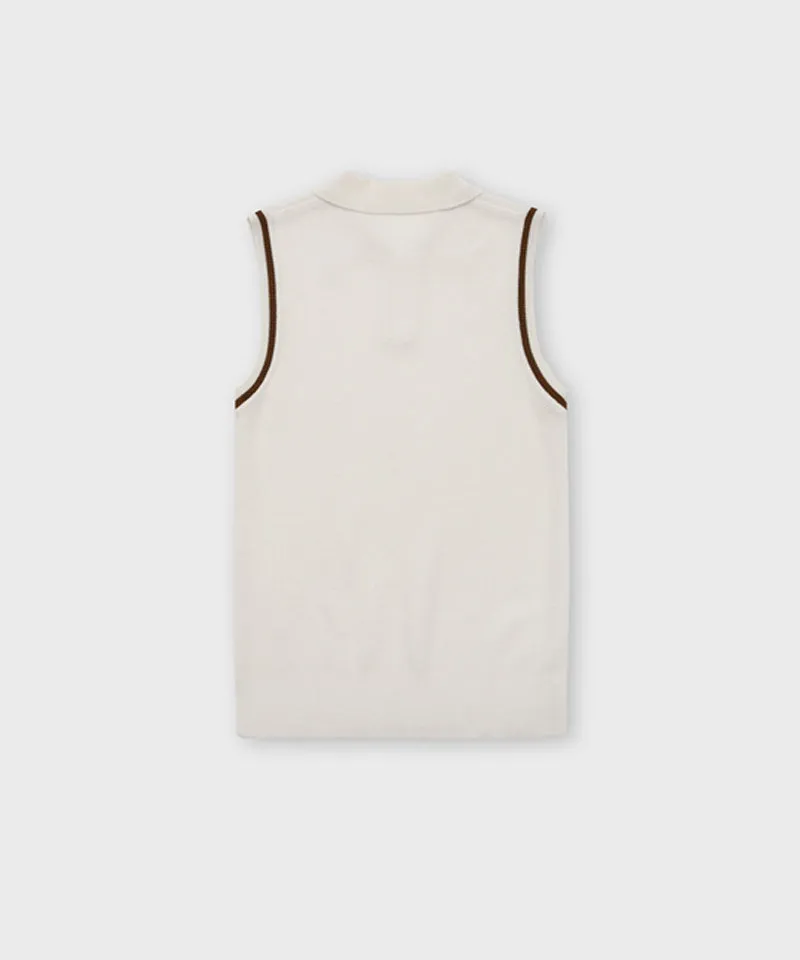 FORDI Collar Sleeveless Knit - Ivory