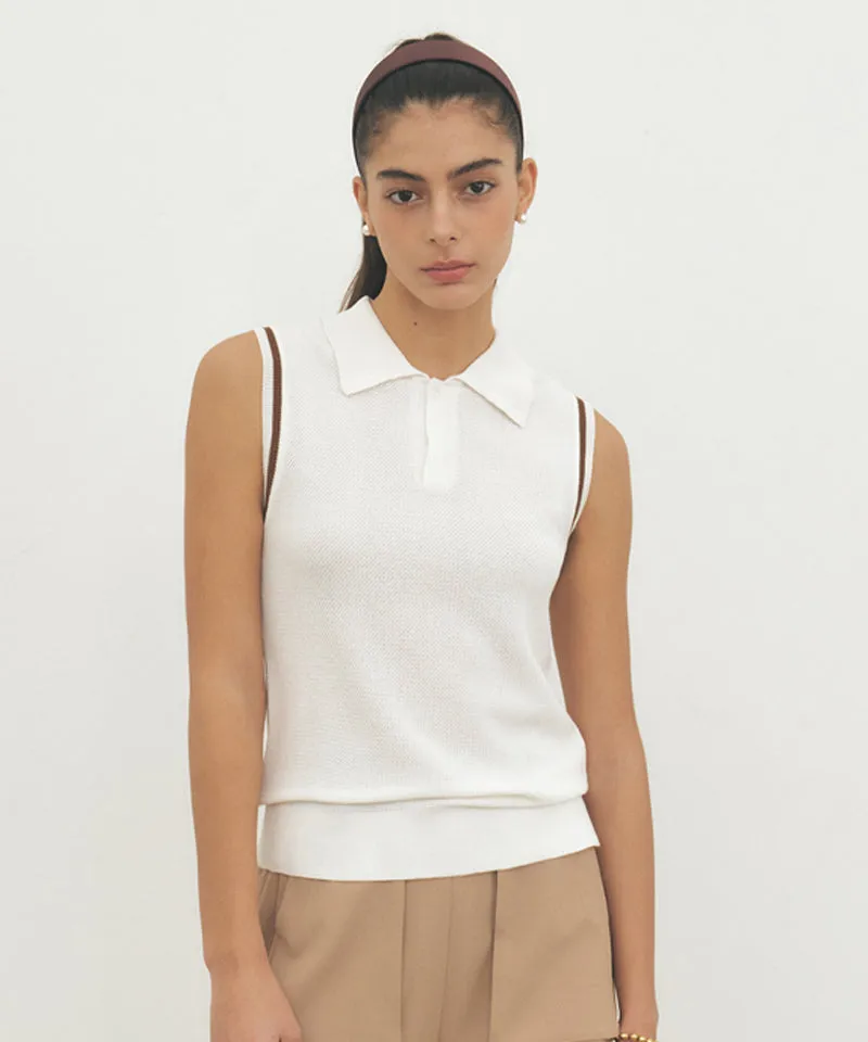 FORDI Collar Sleeveless Knit - Ivory