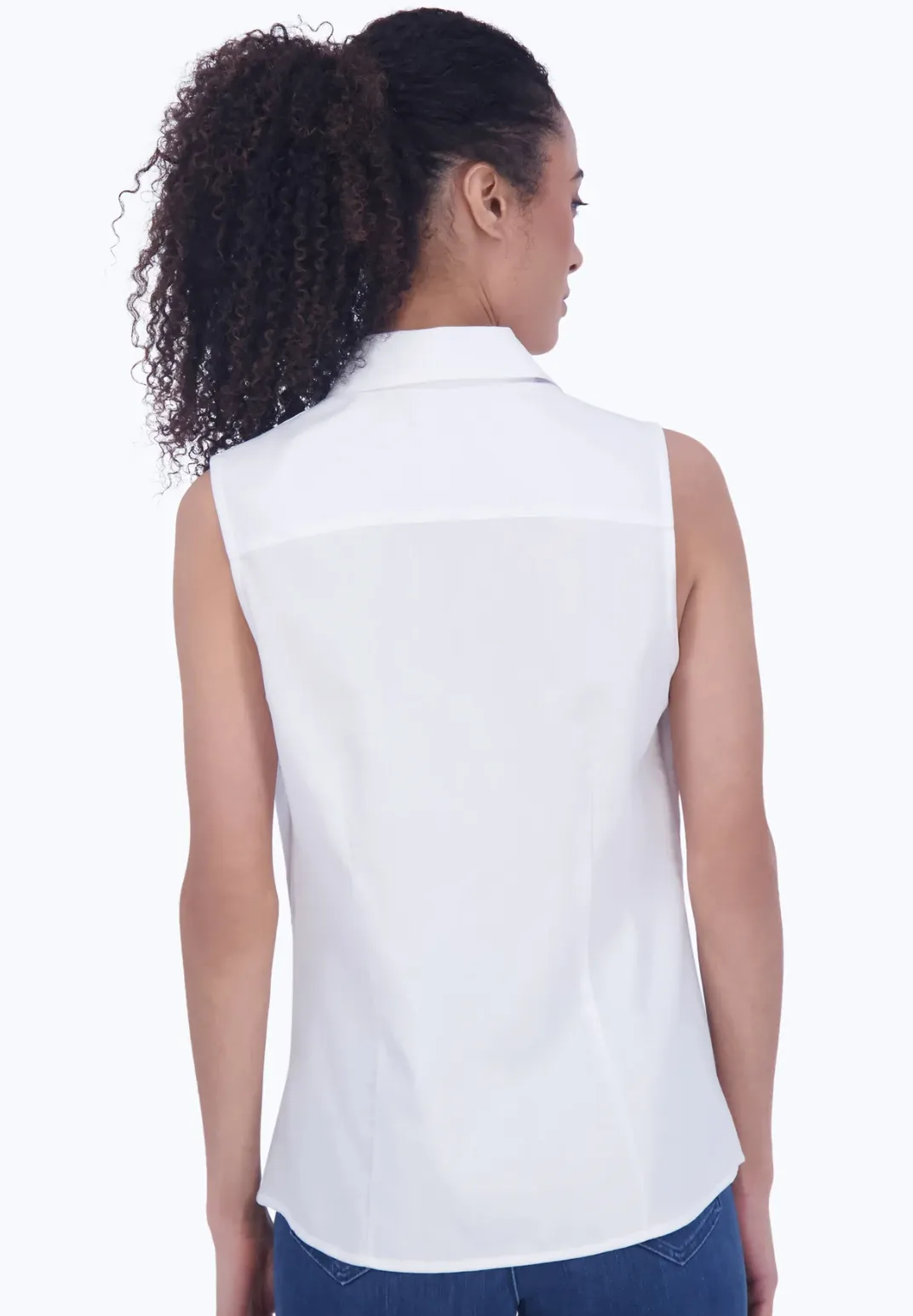 Foxcroft Sleeveless White Top