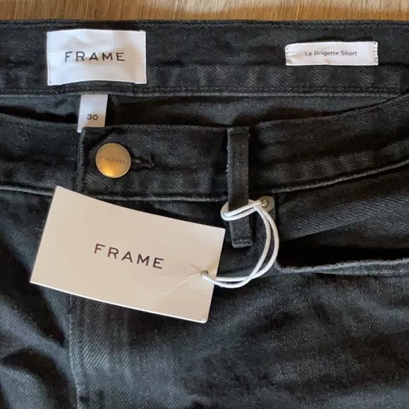 Frame Denim Le Brigette Black Shorts Size 30