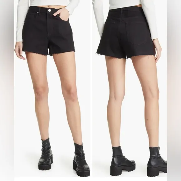 Frame Denim Le Brigette Black Shorts Size 30
