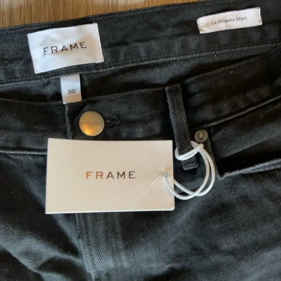 Frame Denim Le Brigette Black Shorts Size 30