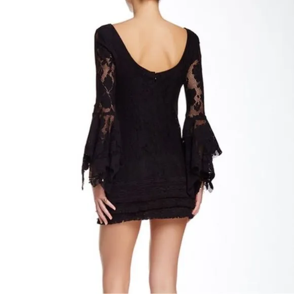 Free People Shell Game Embellished Shift Mini Dress