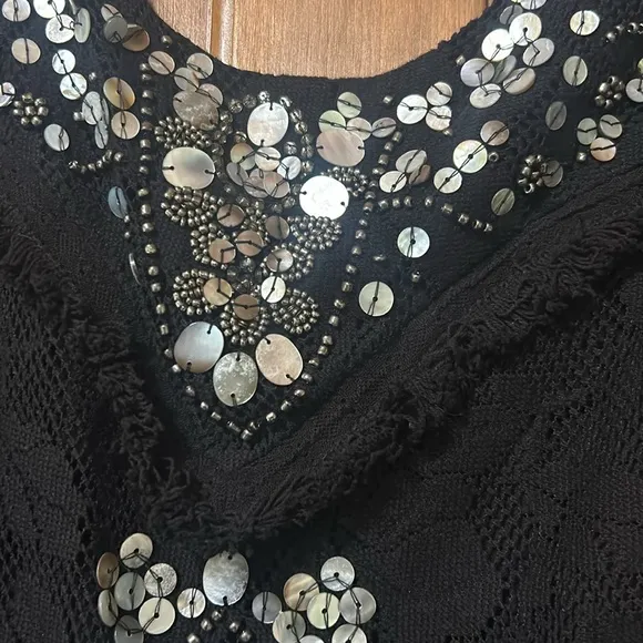 Free People Shell Game Embellished Shift Mini Dress