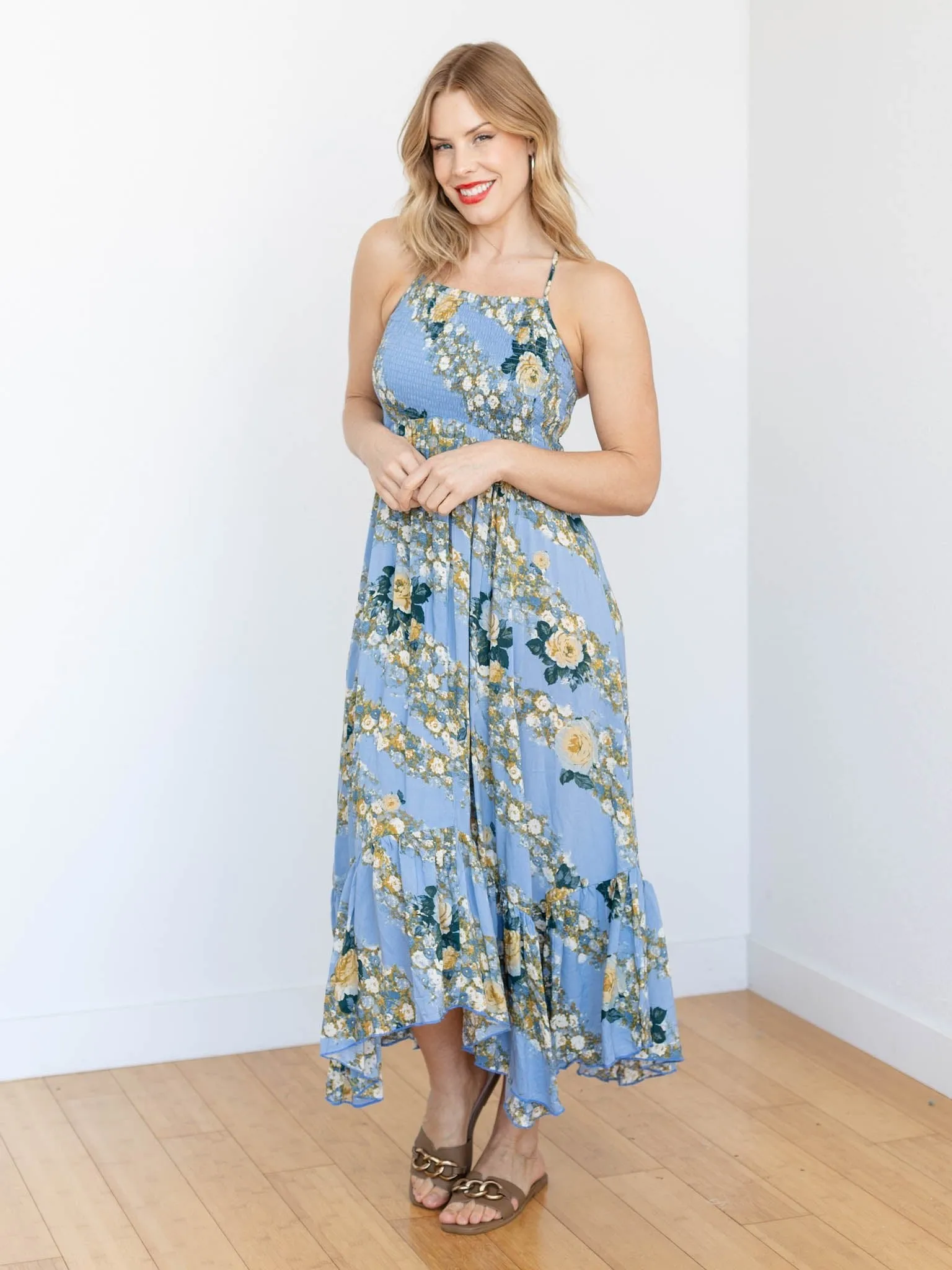 Free People The Heat Wave Printed Maxi Dress