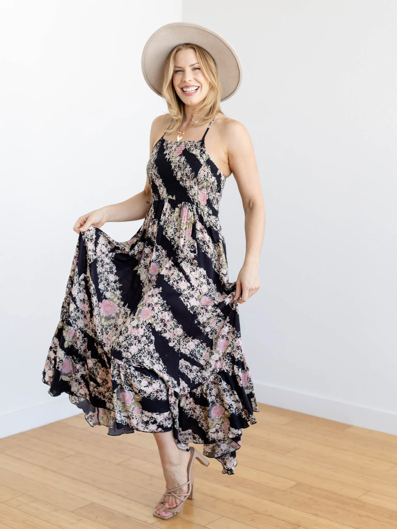 Free People The Heat Wave Printed Maxi Dress
