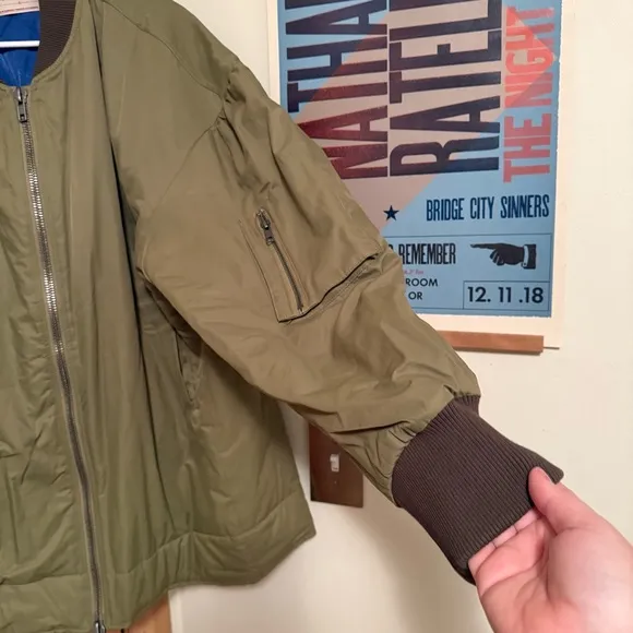 FREE PEOPLE We the Free Becca Oversized Bomber Jacket, size L, NWOT
