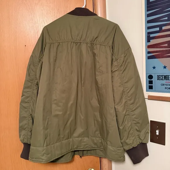 FREE PEOPLE We the Free Becca Oversized Bomber Jacket, size L, NWOT