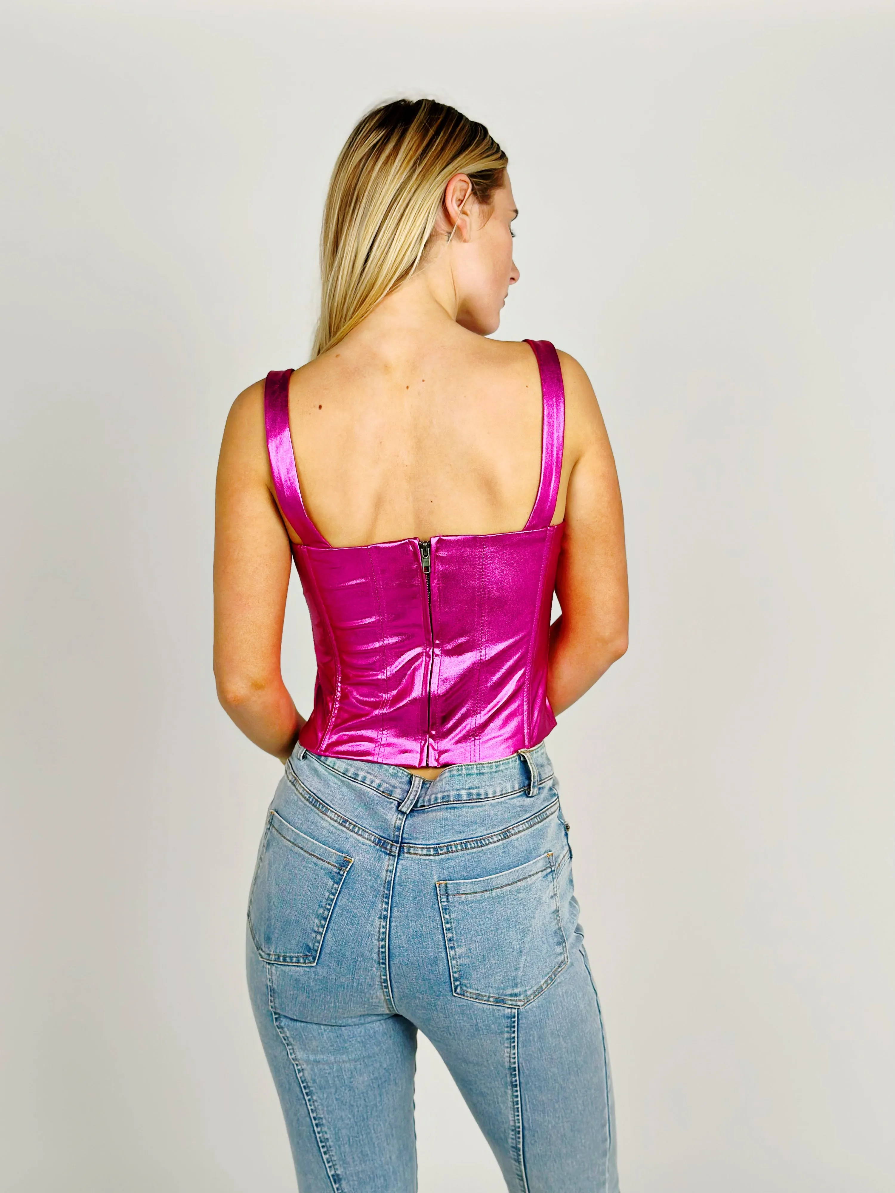 Fuchsia Crop Top