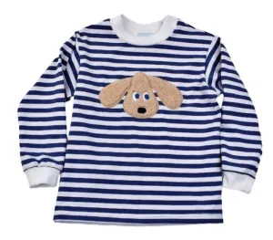 Funtasia Too Striped Dog Applique Shirt
