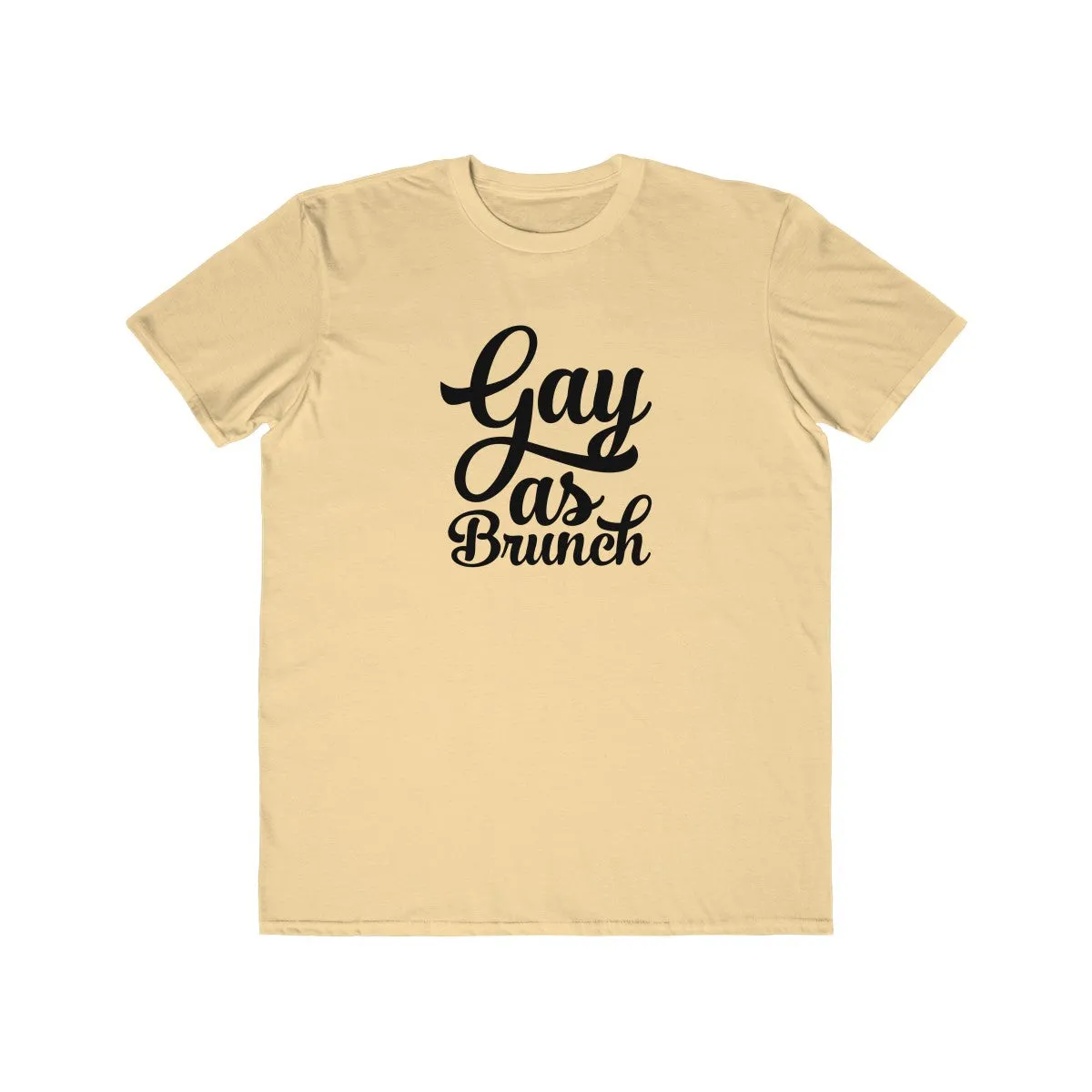 GAY AS BRUNCH <br>men's lightweight <br>fashion tee (blk)