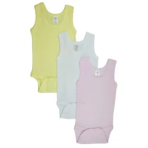 Girl's sleeveless onesies 3 pack