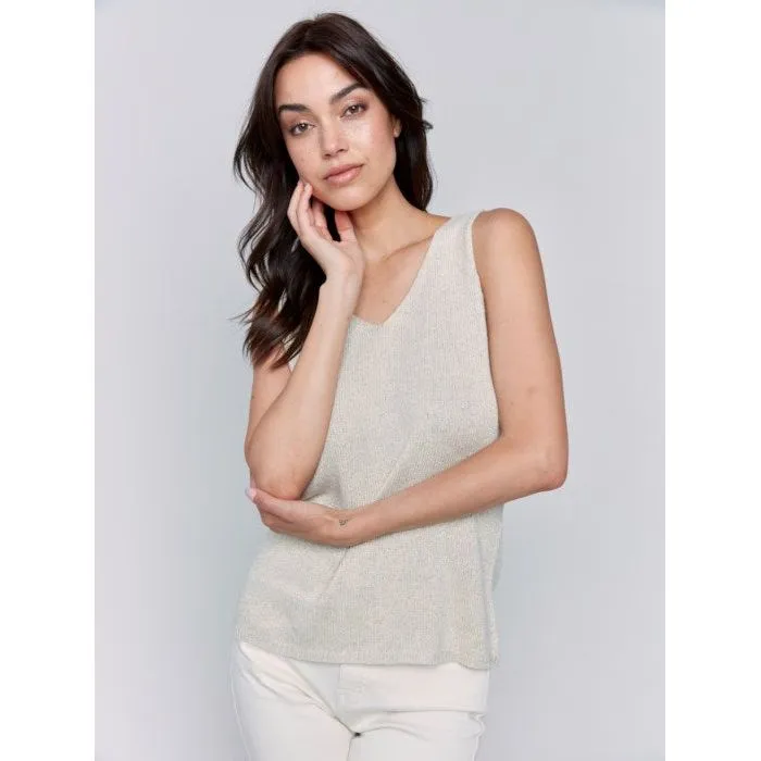 Gold Lurex Knit Tank