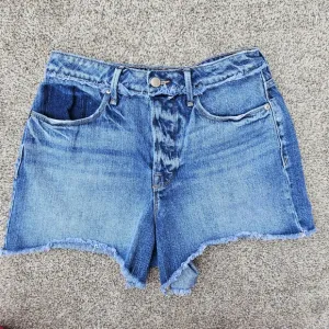 Good American Short Bombshell Shadow Pocket High Waist Button Fly Jean Size 6/28