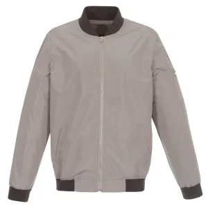 Gray-Charcoal Nylon Bomber
