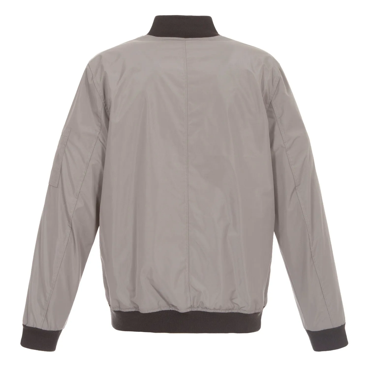 Gray-Charcoal Nylon Bomber