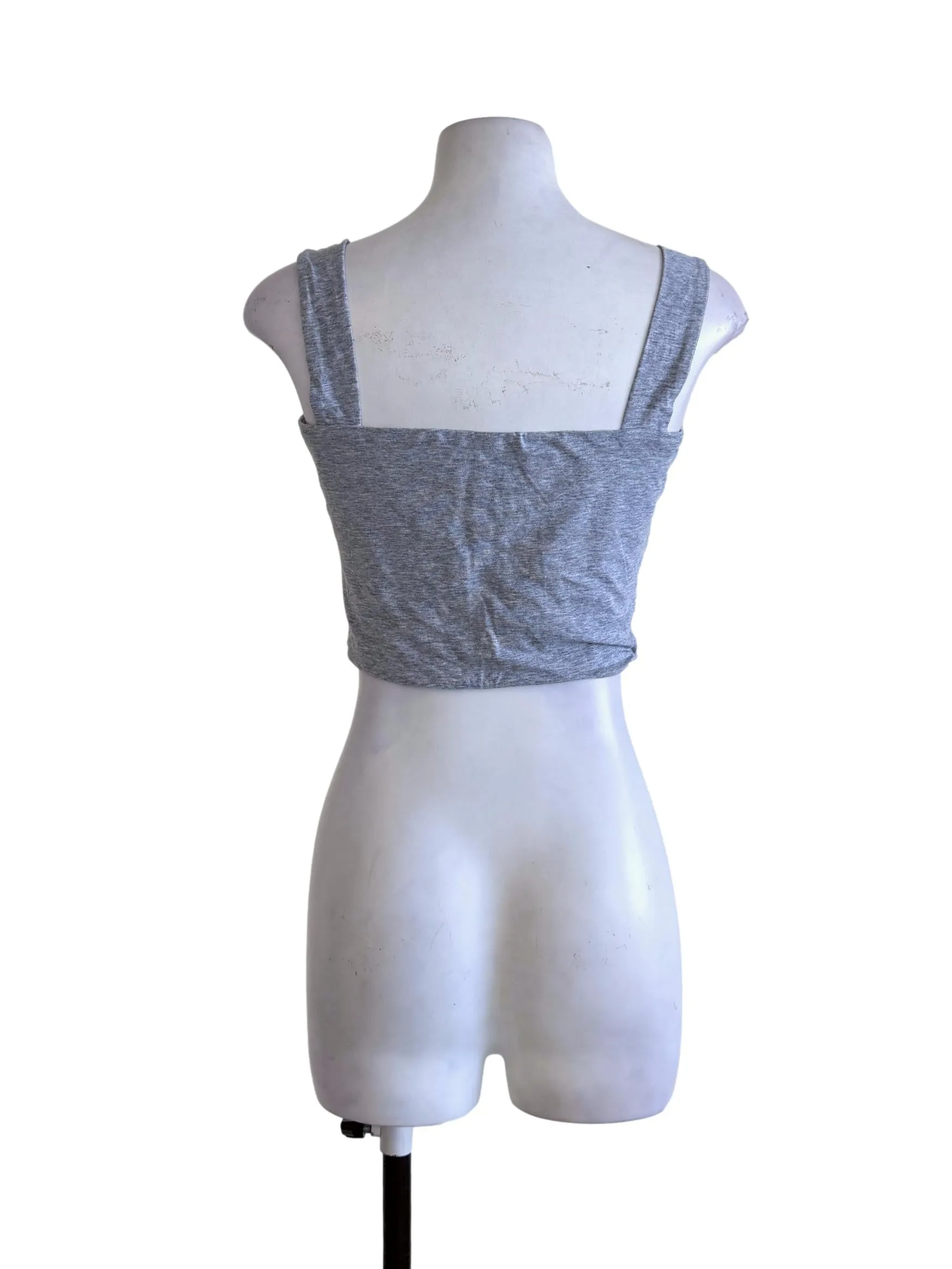 Grey Crop Top