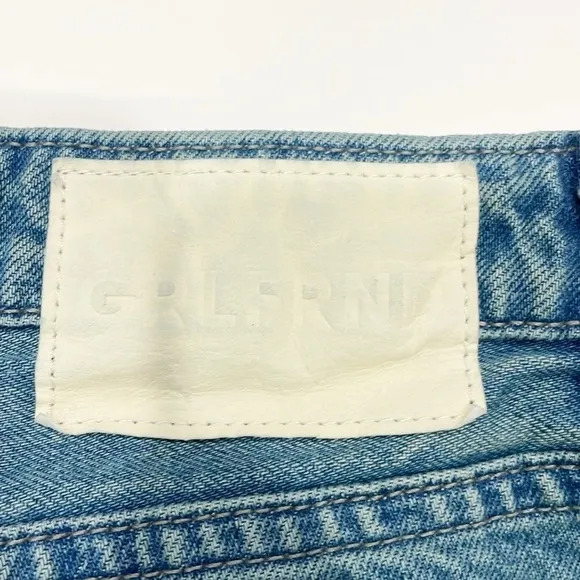 GRLFRND Helena High-Rise Cut Off Denim Shorts Women’s Sz 28 Blue