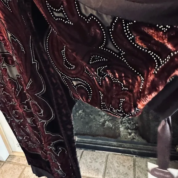 Hale Bob stunning velvet and silk dress NWT