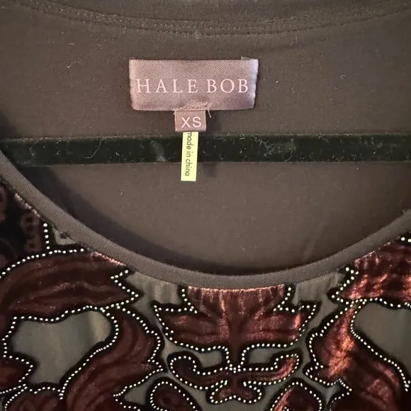 Hale Bob stunning velvet and silk dress NWT