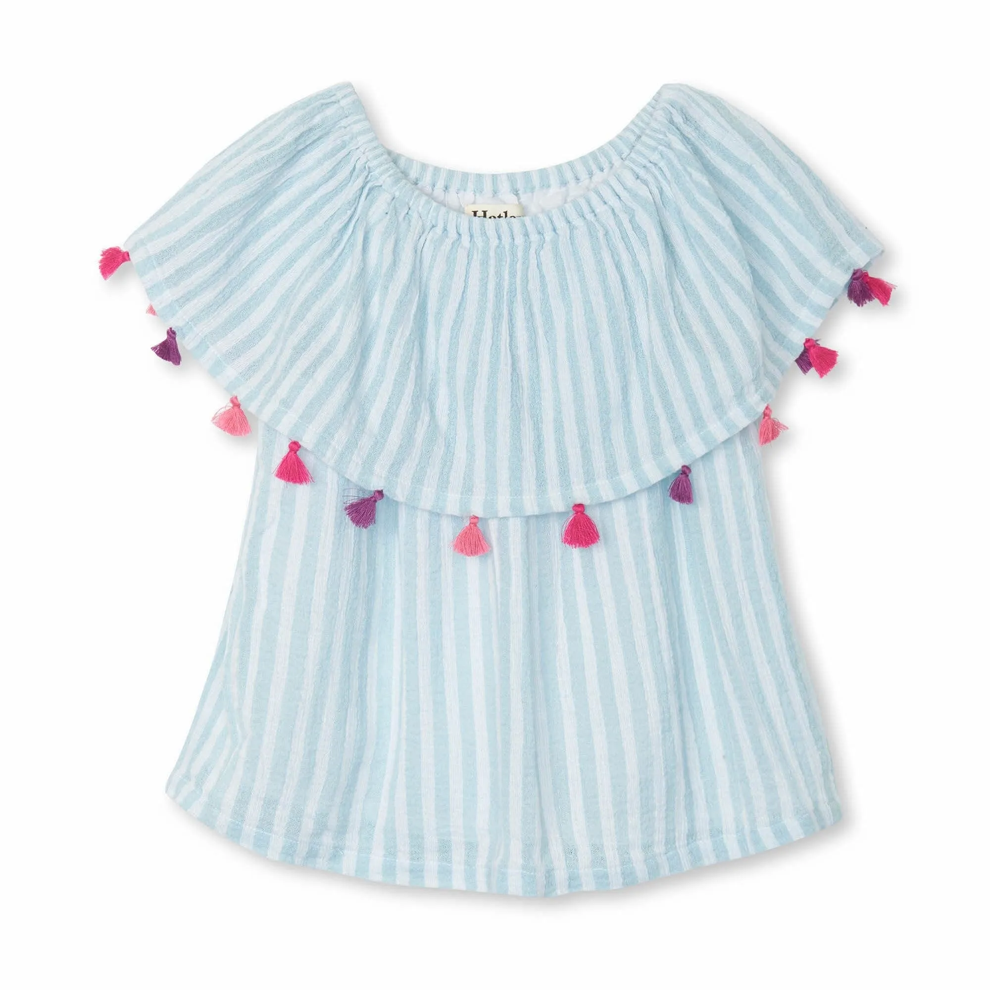 Hatley 'Sea Stripe' Flounce Top