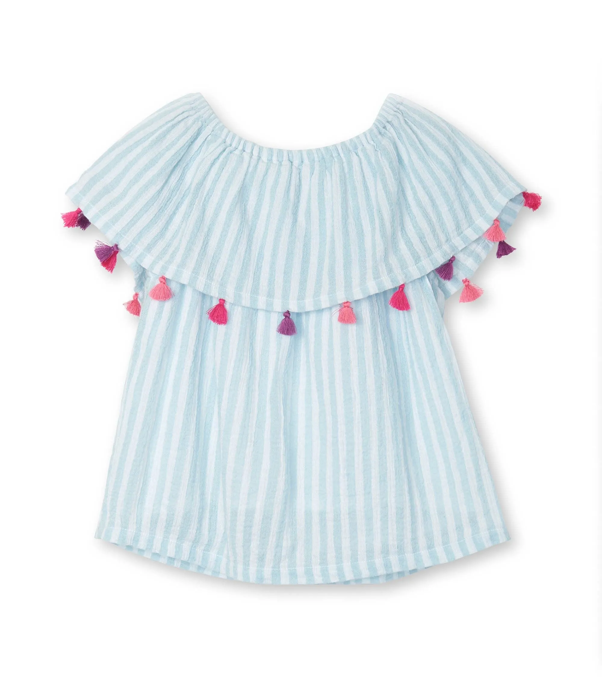 Hatley 'Sea Stripe' Flounce Top