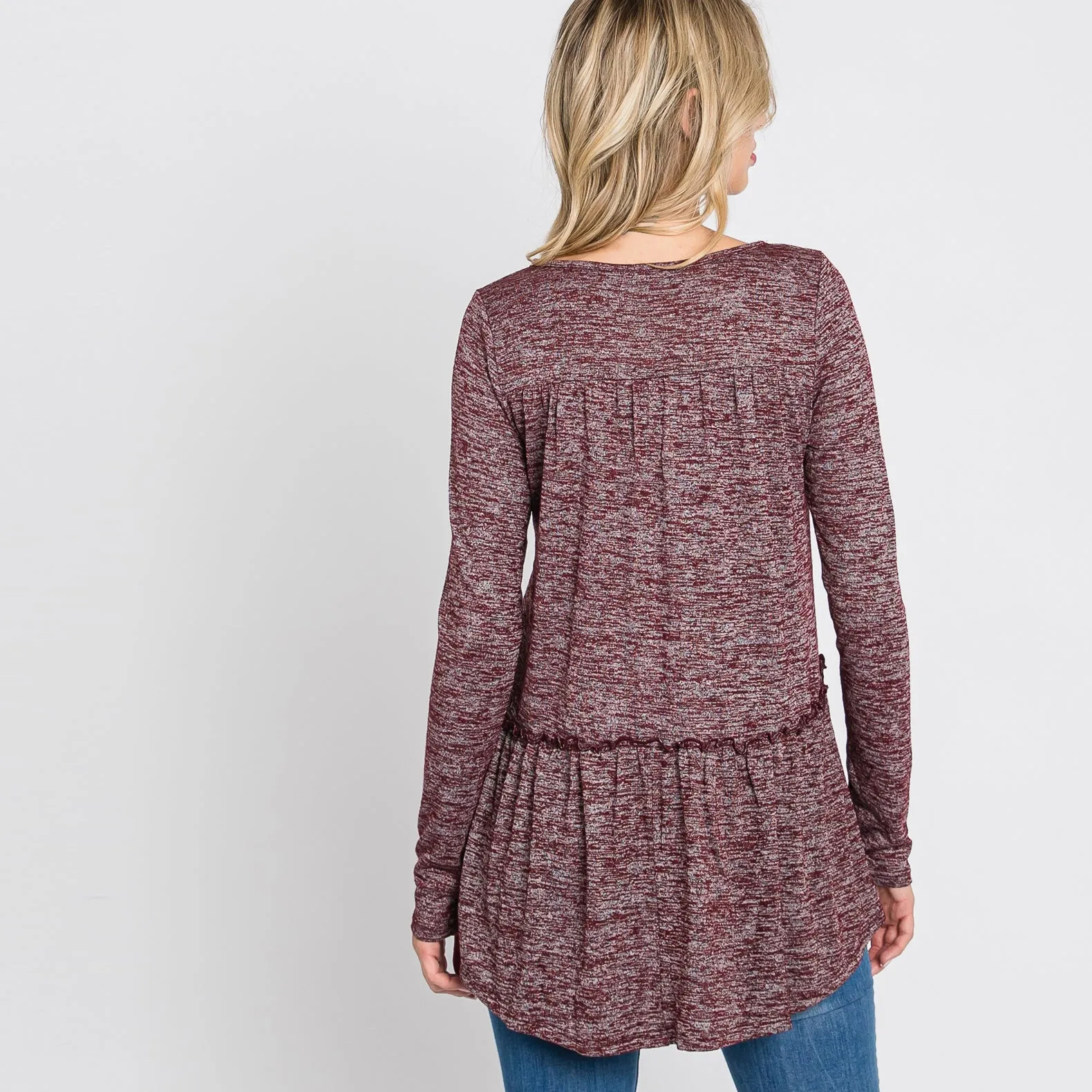 Heather Baby Doll Top