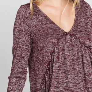 Heather Baby Doll Top