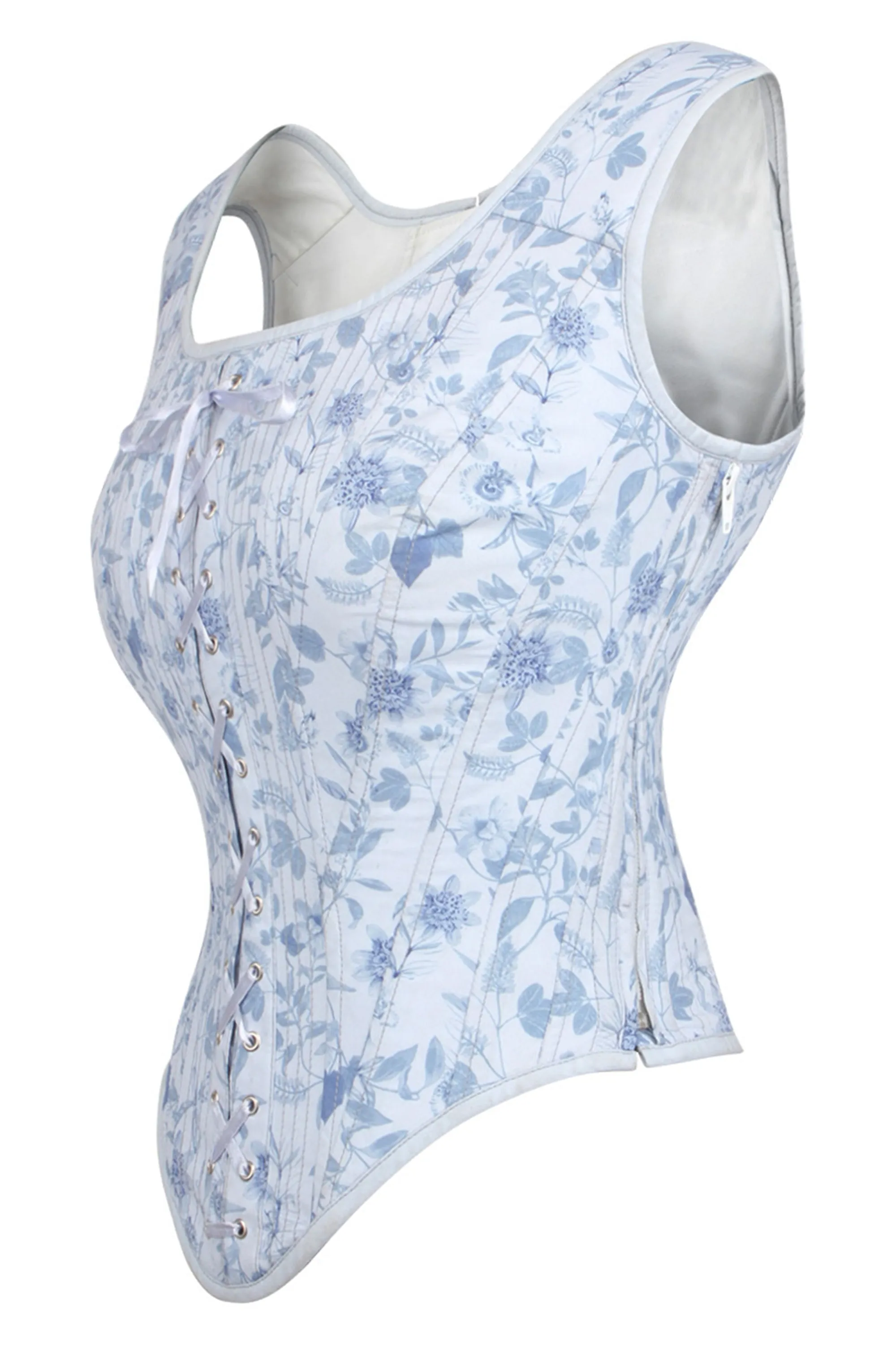 Historically Inspired Blue Corset Top