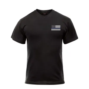 Honor and Respect 2-Sided Thin Blue Line Flag T-Shirt - Black
