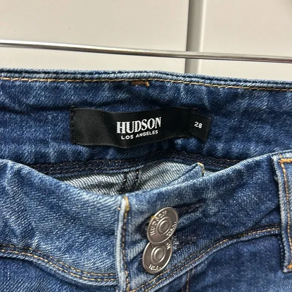 Hudson Jeans Croxley Mis-Rise Denim Shorts, Size 28